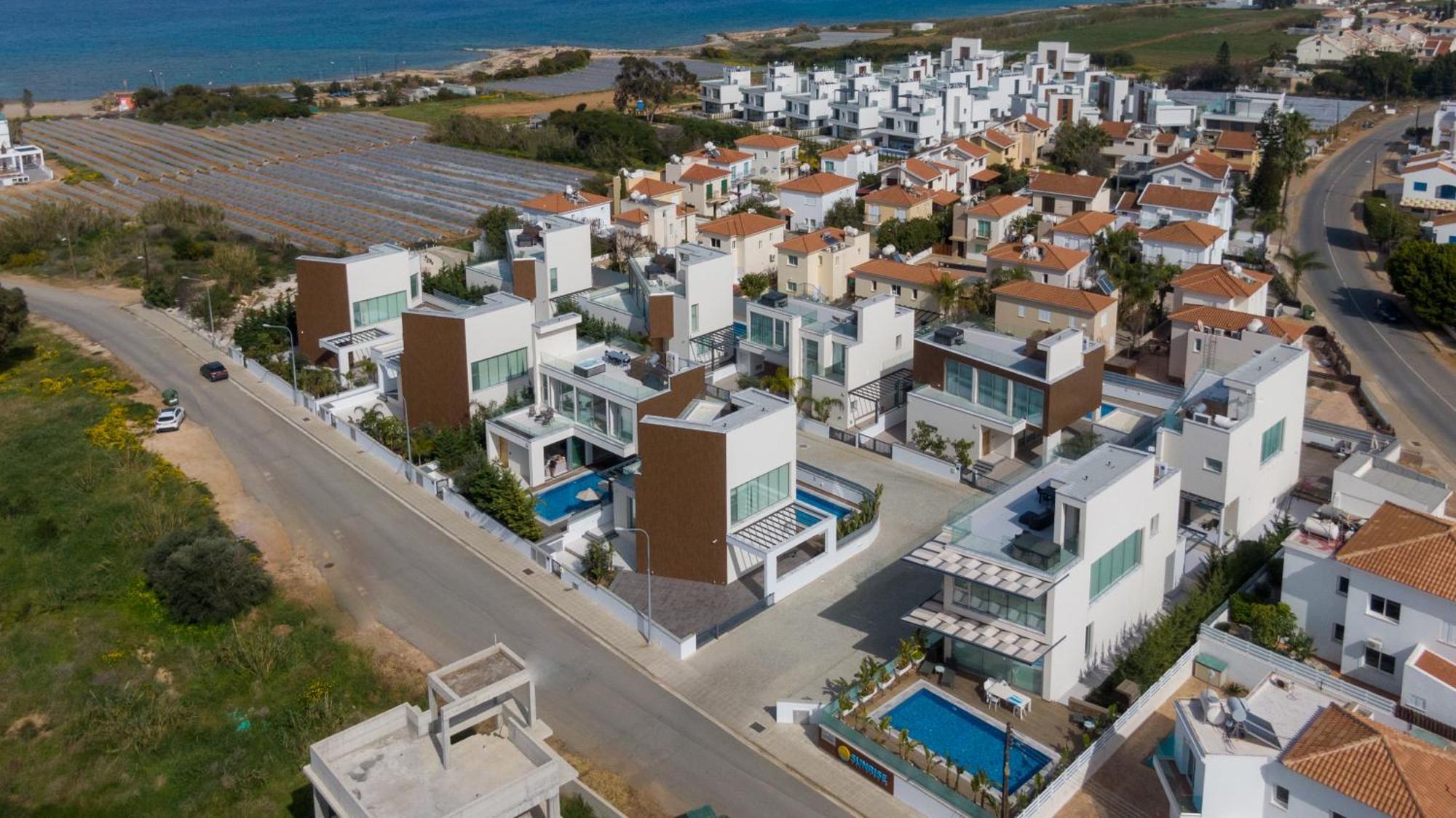 Seaview Luxury Villa Jacuzzi & Pool! 2 Min Beach Protaras Ngoại thất bức ảnh