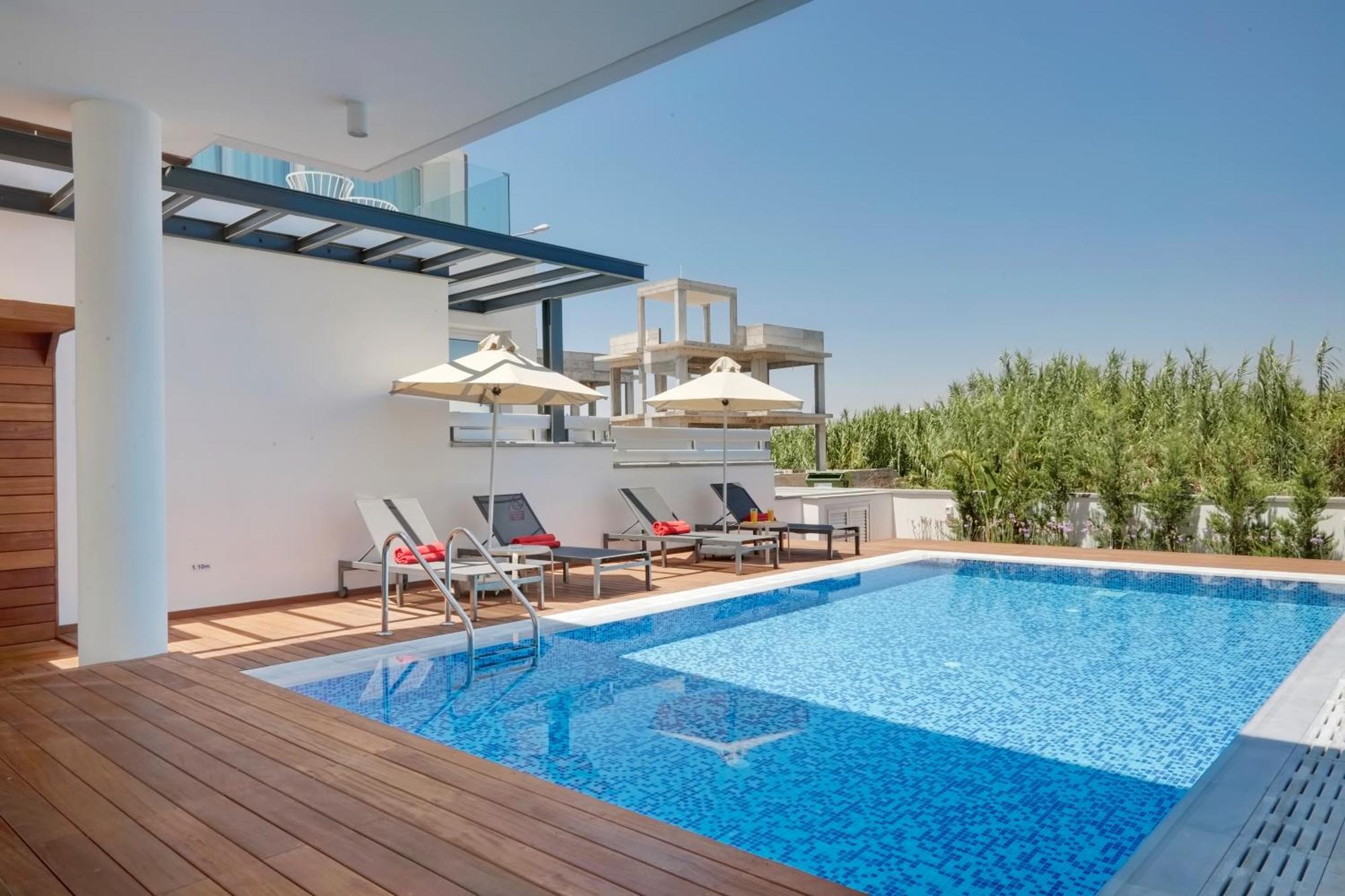 Seaview Luxury Villa Jacuzzi & Pool! 2 Min Beach Protaras Ngoại thất bức ảnh