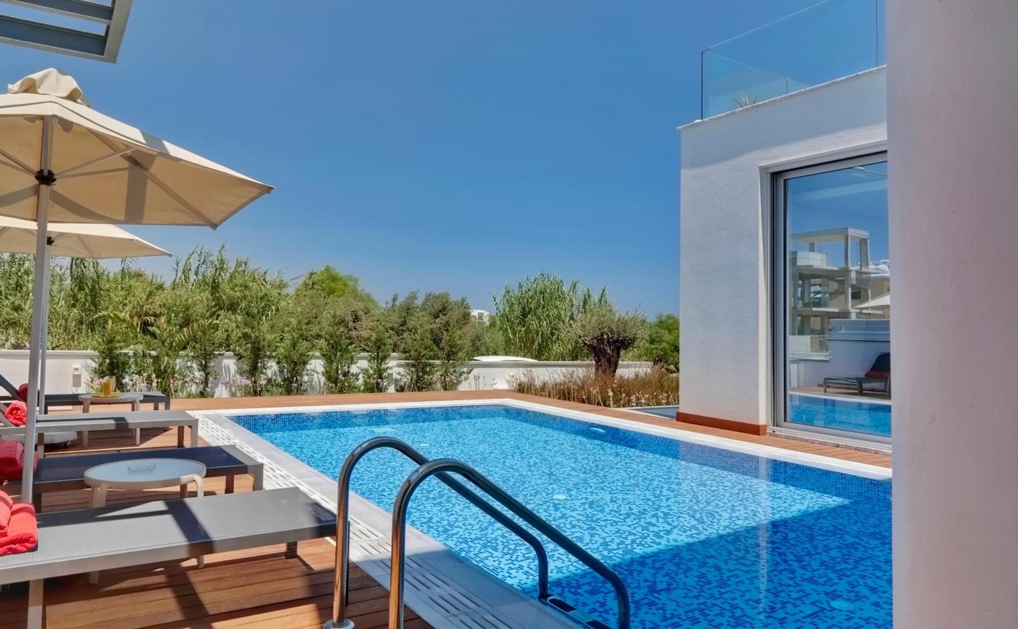 Seaview Luxury Villa Jacuzzi & Pool! 2 Min Beach Protaras Ngoại thất bức ảnh
